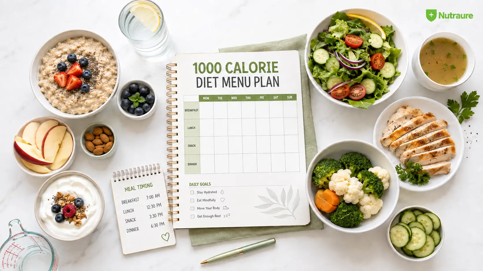 1000 Calorie Diet Menu Plan 7-Day Hunger-Saving Guid